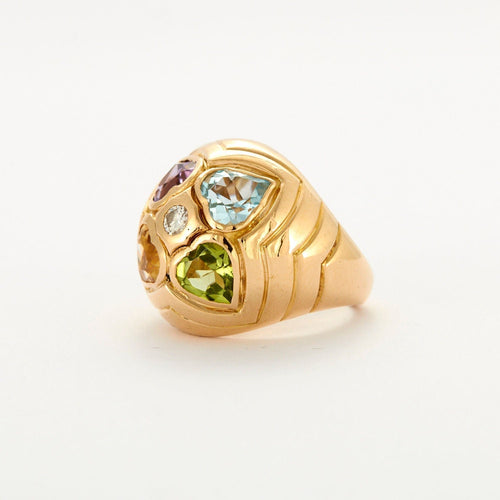 Bague 51 BULGARI – Bague Pierres fines Coeur Diamant 58 Facettes