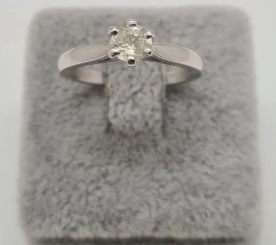 Bague 52 Bague solitaire en Or Blanc, diamants 58 Facettes