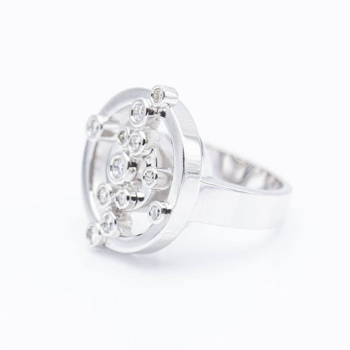 Bague 54 Bague ADAGIO Or blanc Diamants 58 Facettes N102890