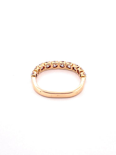 Bague 53 Alliance or jaune et diamants 58 Facettes