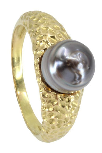 Bague 56.5 BAGUE MODERNE PERLE DE TAHITI 58 Facettes 050481