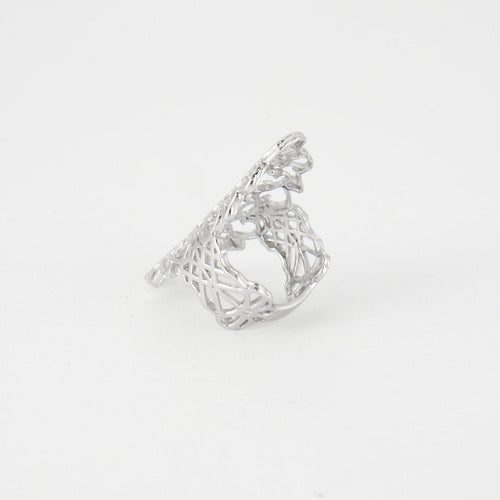 Bague 53.5 Bague dentelle or blanc 58 Facettes