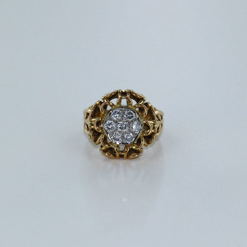 Bague 53 Bague "Fleur" Or jaune Diamant 58 Facettes