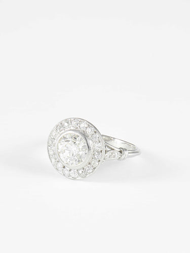 Bague 51 Bague Platine Or Diamants 58 Facettes