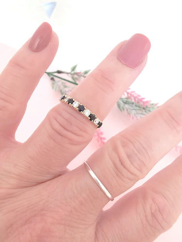 Bague Bague Demi Alliance Saphirs Diamants 58 Facettes AA 1605