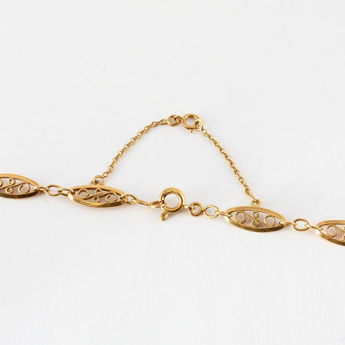 Collier Collier sautoir filigrane or jaune 18k 58 Facettes