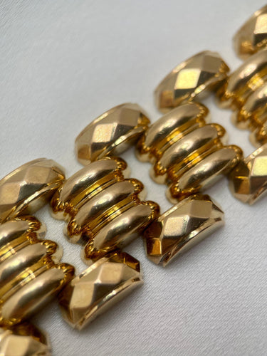 Bracelet Bracelet Tank en Or Jaune 18k - circa 1940 58 Facettes