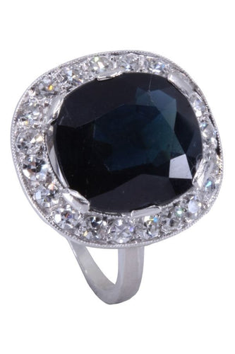 Bague BAGUE POMPADOUR ART-DÉCO SAPHIR DIAMANTS 58 Facettes 074691