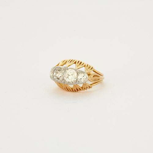 Bague 53 Bague Jarretière 4 Diamants 58 Facettes 1947