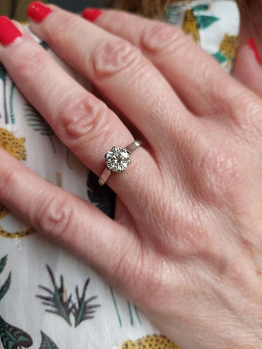 Bague BAGUE SOLITAIRE ANCIEN DIAMANT 1.20 CARAT 58 Facettes 073861