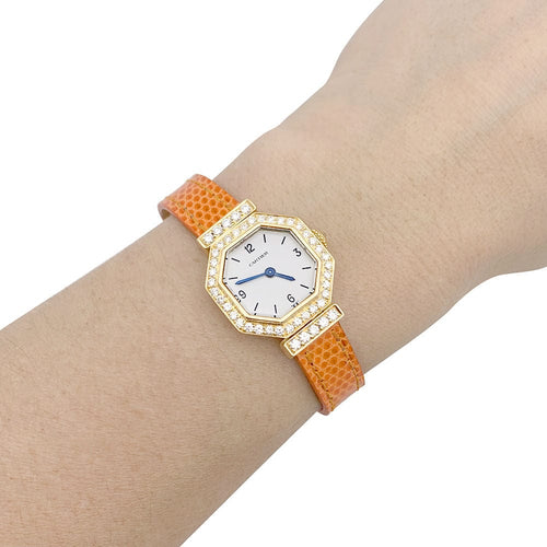 Montre Montre Cartier, "Andine", or jaune, diamants. 58 Facettes 33298