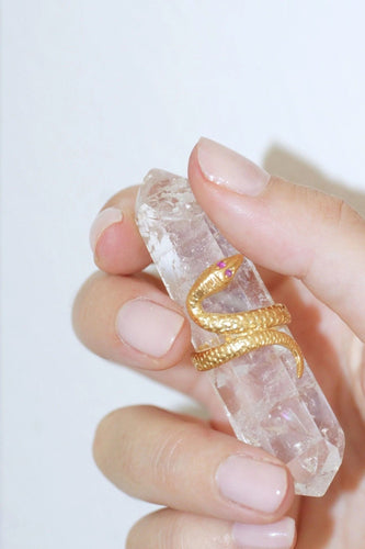 Bague Bague vintage serpent enroulé or jaune 58 Facettes