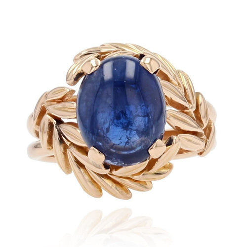 Bague 49 Bague saphir cabochon et or 58 Facettes 22-045