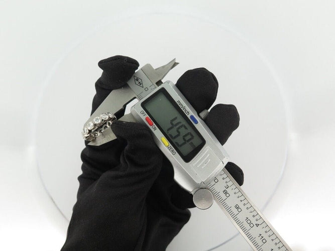 Bague 50 bague alliance taille 50 en or blanc 18k et diamants 2.8 ct 58 Facettes 253446