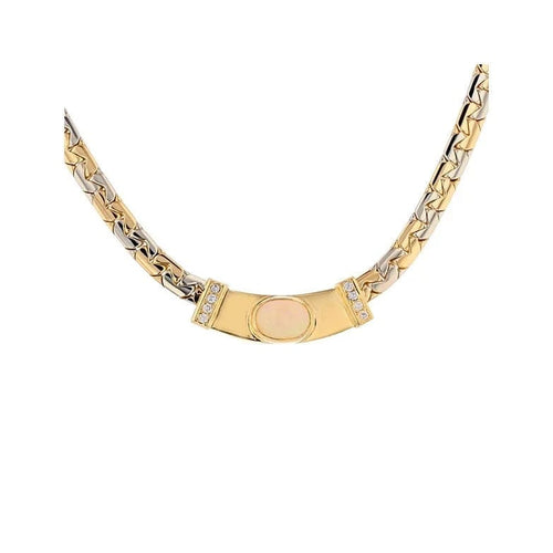 Collier Collier VICTOROFF diamants 0.24 carat et opale 3.48 carats 2 ors 58 Facettes 236661