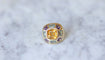 Bague Bague boule or citrine topaze bleue améthyste 58 Facettes