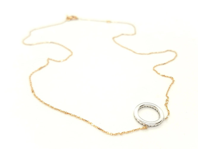 Collier Collier Graphique Or blanc Diamant 58 Facettes 579188RV