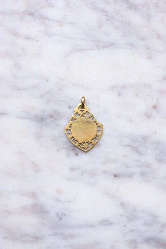 Pendentif Médaille ancienne Vierge Marie en or, Art Nouveau 58 Facettes