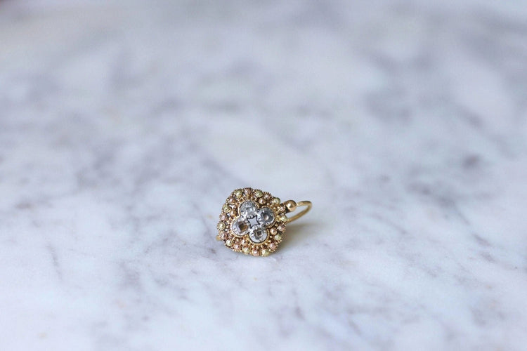 Boucles d'oreilles Boucles d'oreilles Charles X diamants 58 Facettes