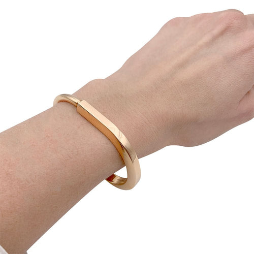 Bracelet Bracelet Tiffany & Co., "Tiffany Lock", or rose. 58 Facettes 32255