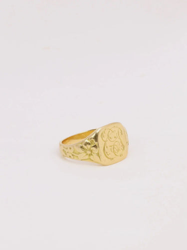 Bague Chevalière Art-Nouveau Or jaune 58 Facettes 1022.2