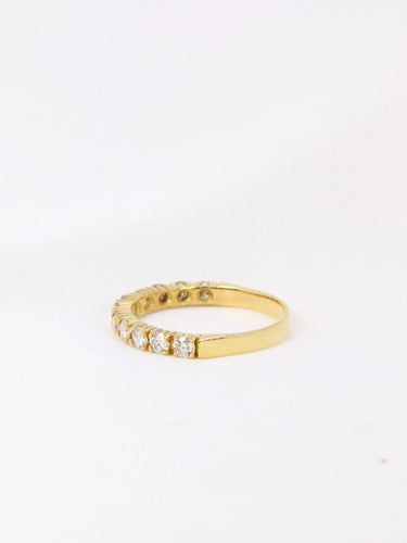 Bague 57 Demi-Alliance américaine diamants 0,88 ct 58 Facettes J113