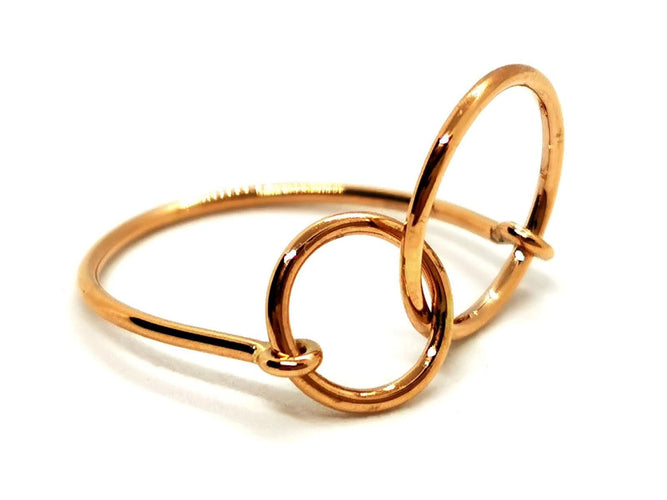 Bague 56 Ginette NY Bague Tiny circle Or rose 58 Facettes 1965011CN