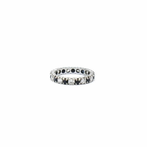 Bague 51.5 Alliance américaine saphirs et diamants 58 Facettes REF2233-33