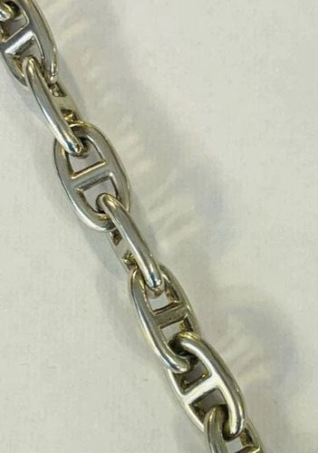 Bracelet Bracelet Hèrmes, maille chaine d'ancre en argent 58 Facettes