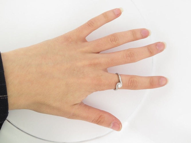 Bague 53 bague DE BEERS solitaire caress platine diamants 0.44ct 58 Facettes 255724