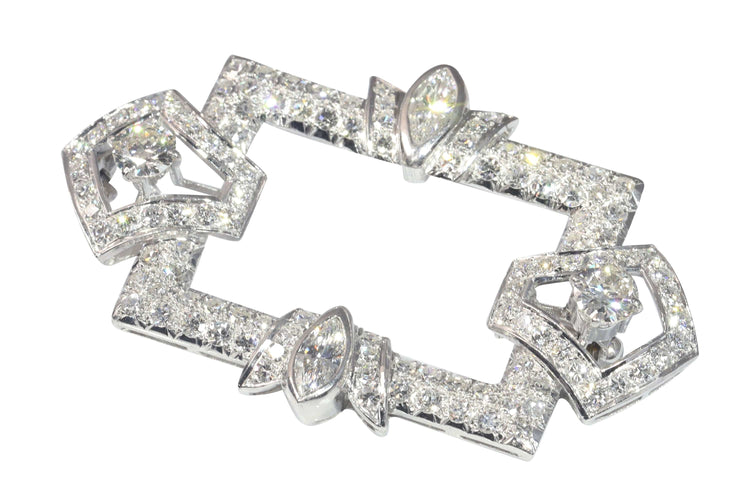 Broche Broche platine, diamant 58 Facettes 22329-0041