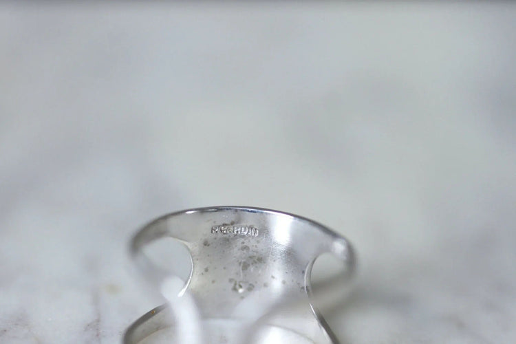 Bague 55 Bague Or blanc Pierre Cardin Space Age 58 Facettes