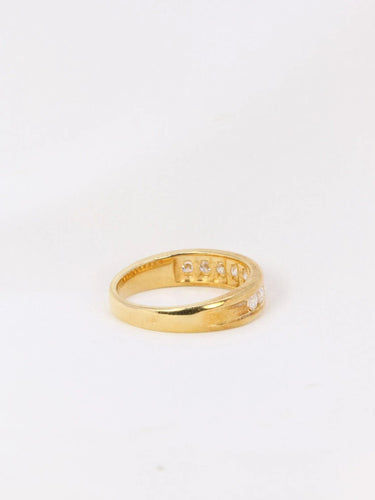 Bague 53 Demi-Alliance américaine diamants 0,36 ct 58 Facettes J99