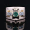 Bague 56 Bague ancienne tank émeraude diamants 58 Facettes 22-621