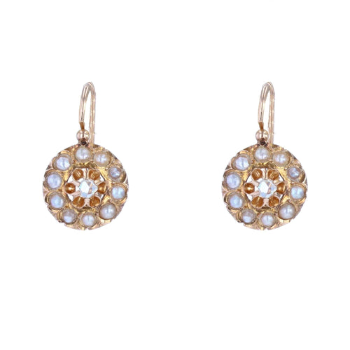 Boucles d'oreilles Boucles d'oreilles perles fines diamants dormeuses 58 Facettes 22-026