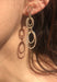 Boucles d'oreilles Boucles d'oreilles or rose multi anneaux en diamant 58 Facettes