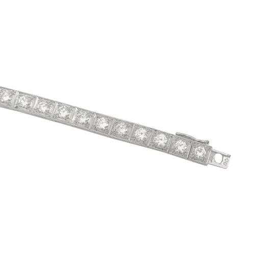 Bracelet Bracelet ancien diamants, platine. 58 Facettes 32158