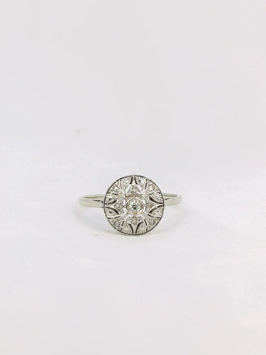 Bague Bague Belle Epoque Or blanc Platine Diamants 58 Facettes J186