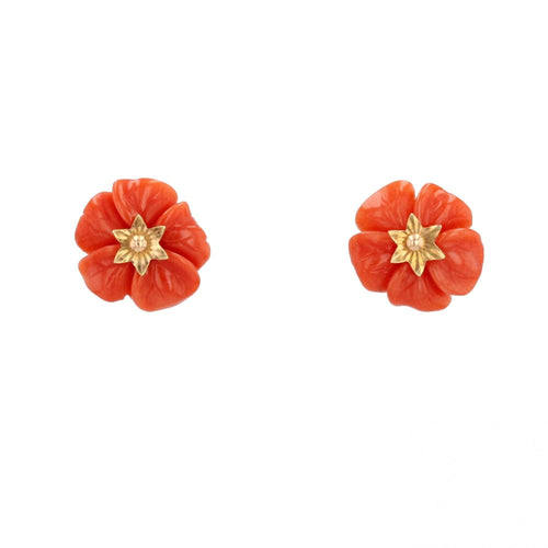 Boucles d'oreilles Boucles d'oreilles corail et or 58 Facettes 23-173