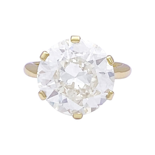 Bague 53 Bague solitaire, or jaune, diamant 7,59 carats. 58 Facettes 33405