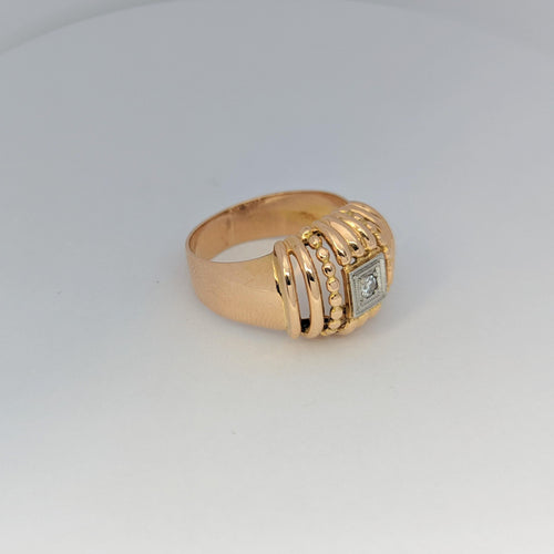 Bague Bague en or rose et diamant 58 Facettes 15997