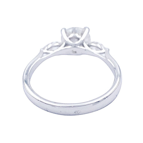 Bague 53 Bague solitaire, or blanc, diamant 58 Facettes 32530