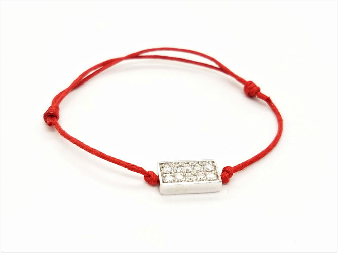 Bracelet Bracelet Cordon Or blanc Diamant 58 Facettes 578826RV