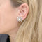 Boucles d'oreilles Boucles d'oreilles vintage or blanc, diamants, perles. 58 Facettes 32120