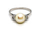 Bague 57 Bague Or blanc Perle 58 Facettes 1091909CD
