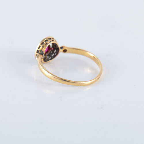 Bague 55 Bague rubis diamant ancienne 58 Facettes