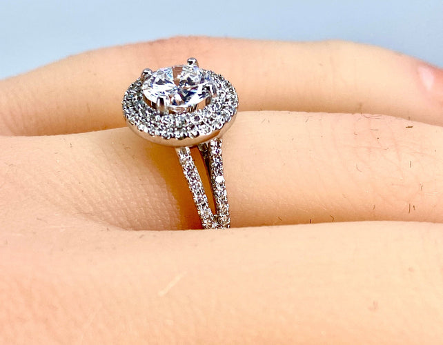 Bague 50 Bague diamant 0,97 carat couleur E 58 Facettes AB256