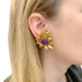 Boucles d'oreilles Boucles d'oreilles vintages, or jaune, améthystes, turquoises. 58 Facettes 31336
