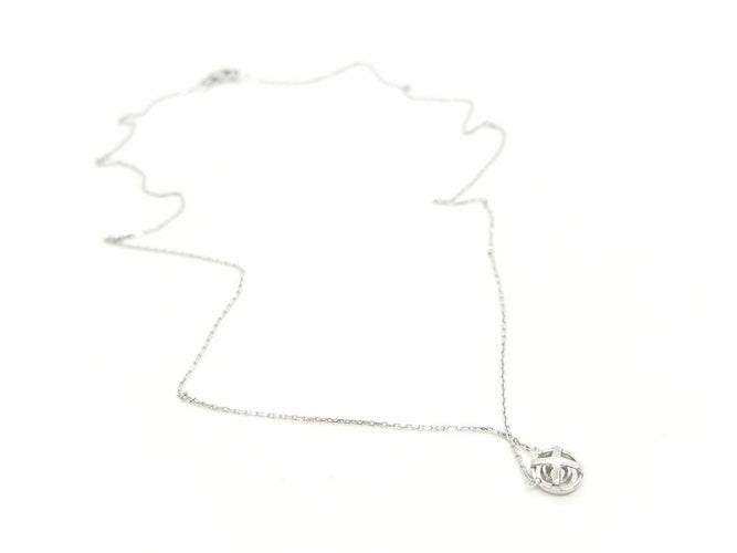 Collier Collier Or blanc Diamant 58 Facettes 579106RV