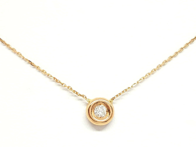 Collier Collier Or rose Diamant 58 Facettes 579111RV